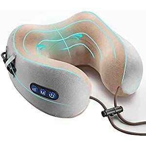 وسادة و جهاز مساج الرقبة والكتفينU-shaped massage pillow شحن USB